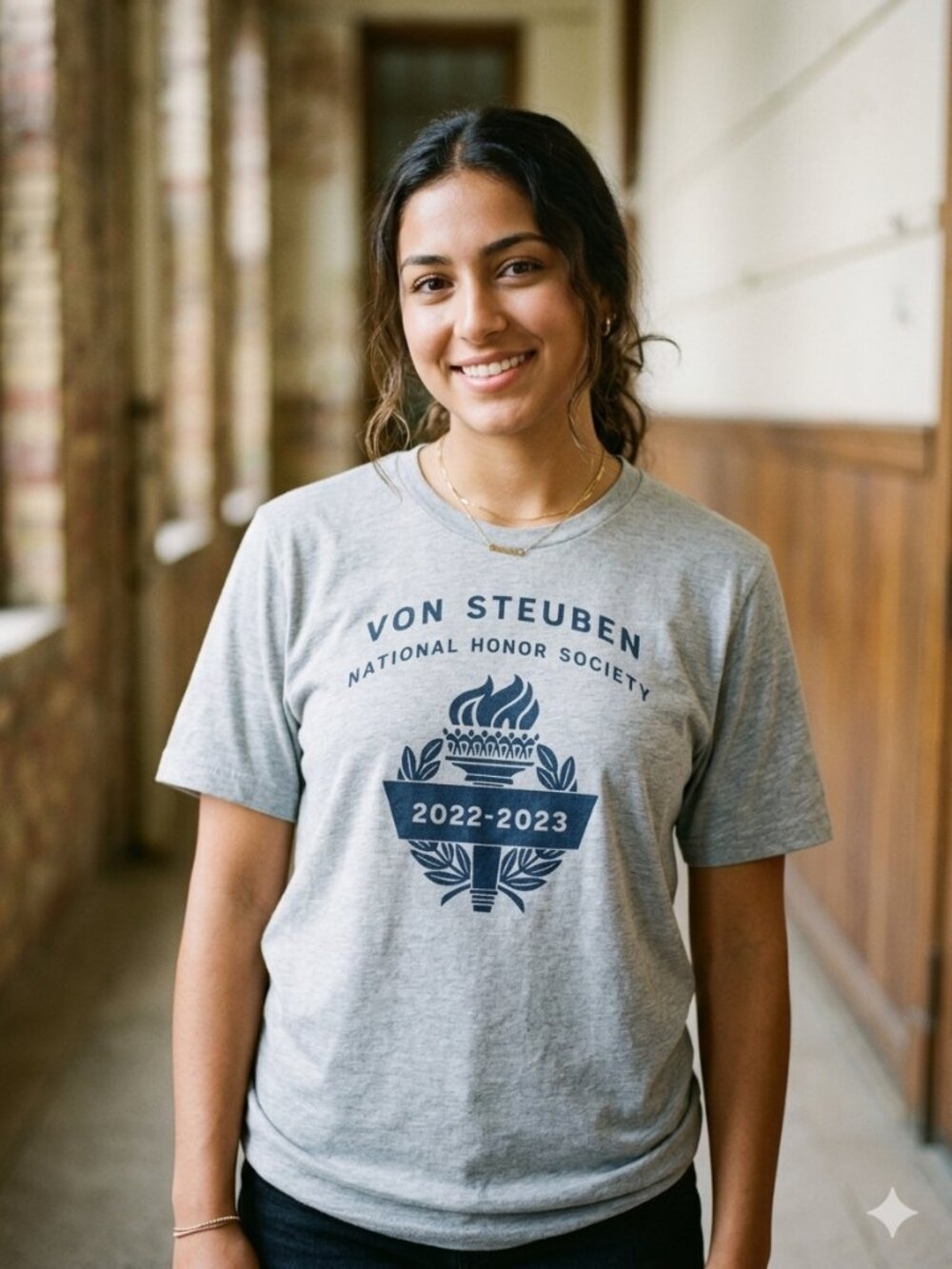 Von Steuben National Honor Society NHS T-Shirt Gray S
